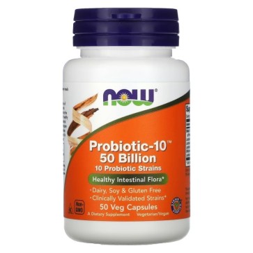 PROBIOTIC-10 50 BILLION 50 VCAPS Now foods