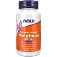 Melatonina Maximum Strength 20 mg 90 Veg Capsules NOW