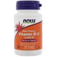 Vitamina D3 2000 IU 120 Softgels NOW Foods