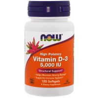 Vitamina D3 5000 IU 120 Softgels NOW Foods